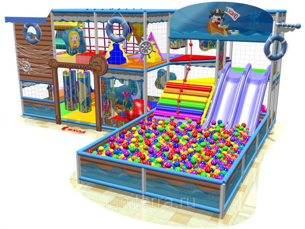 Детский игровой лабиринт "Атлантик" 6,1х2,5(4,9)м Н=2,7м